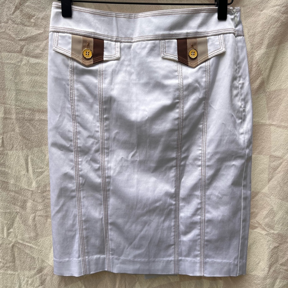 Bebe Vintage Pencil Zip Up Skirt. Size 2